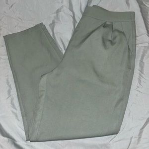 Sage Green Cropped Dress Pants